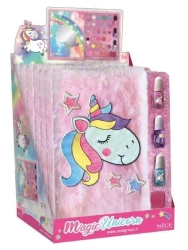 Make up pamiętnik okładka futerkowa Jednorożec - Nice Group