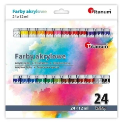 Farby akrylowe 24 kolory - Titanum