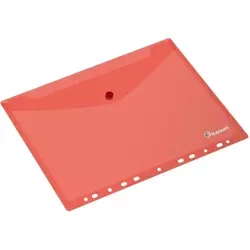 Teczka kopertowa PP A4 z europerforacją czerwona - Titanum