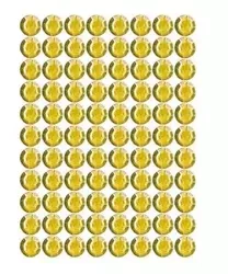 Dżety samoprzylepne złote 4mm 240szt - Brewis