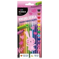 Kredki serca 12 kolorów KIDEA - DERFORM