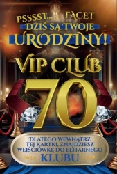 Karnet Urodziny 70 męskie - YEKU
