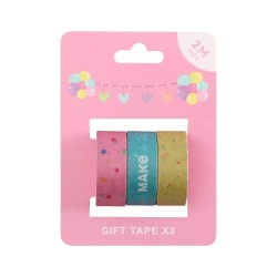 Taśma prezentowa papierowa 2m 3szt - NInvest