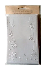 Karnety tłoczone + koperty 5szt Bombki - Galeria Hobby