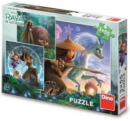 Puzzle 3x55 Raya i ostatni smok - Dino Toys