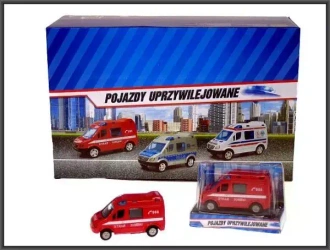 Mini Van Straż 8cm w pud. p24 HIPO, cena za 1szt.