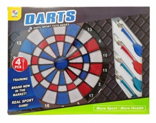 Dart z kolorową tarczą i czterema rzutkami - SWEDE