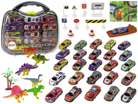 Resoraki + dinozaury + akcesoria - Leantoys