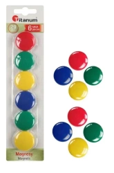 Magnesy do tablic 29mm 6szt - Titanum