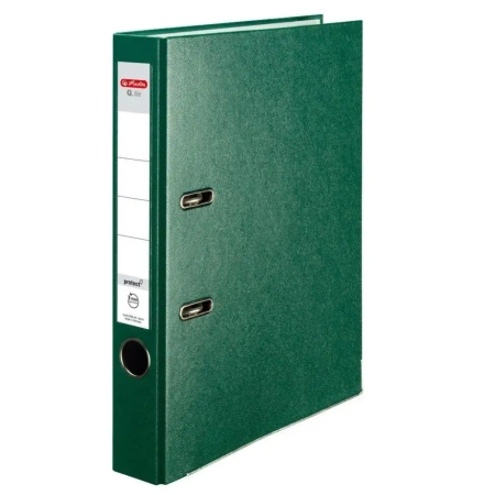 Segregator A4 5cm PP zielony Q file - HERLITZ