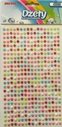 Dżety samoprzylepne kwiatki 3mm 408szt - Brewis