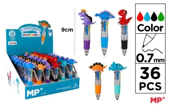 Długopis mini 4-kolorowy 0.7mm dinozaur (36szt) - MP Main Paper