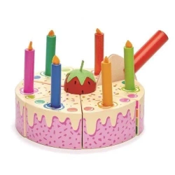 Tort urodzinowy tęczowy drewniany - Tender Leaf Toys