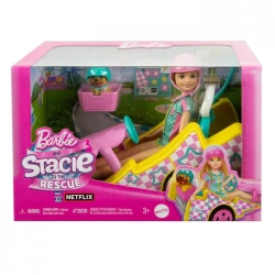 Lalka Barbie Stacie i pojazd filmowy Gokart - Mattel
