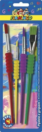 Pędzle Flamingo 4 sztuki - Titanum