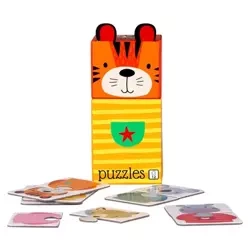 Puzzle dla dzieci 6 układanek po 2el Zwierzątka - Barbo Toys