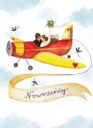 Karnet B6 Ślub - Samolot - Henry