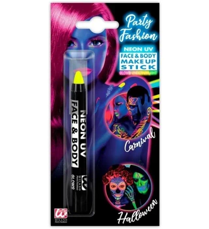 Kredka neonowa do makijażu Aqua żółta - Widmann