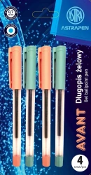 Długopis żelowy Avant Pen Astra blister 4 sztuki - ASTRA art-pap