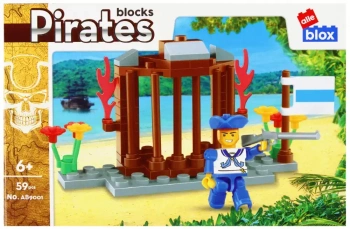 Klocki konstrukcyjne Alleblox Pirat 59el 15x10x5 pudełko