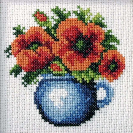 Zestaw do haftu krzyżykowego Maki - Anex-Bis PAP