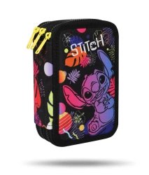 Piórnik 3-komorowy Disney Black Stitch Jumper 3 z wyposażeniem