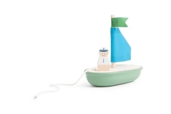 Łódka z kapitanem drewniana - BS Toys