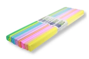Bibuła marszczona pastel mix 50x200cm (10szt) - Penword