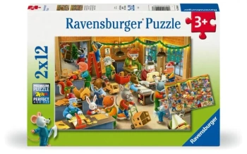 Puzzle dla dzieci 2D: Warsztat świąteczny 2x12el - Ravensburger