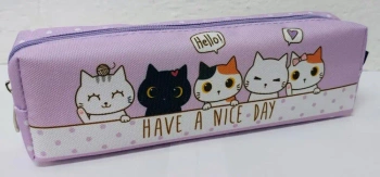 Piórnik tuba mała Kotki fiolet - Fresh