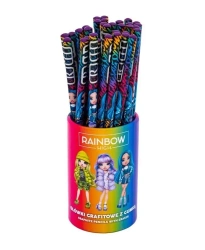 Ołówki trójkątne HB z gumką Rainbow High (36szt) - ASTRA papiernicze