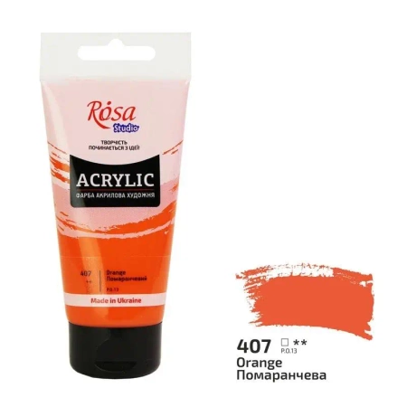 Farba akrylowa orange 407 75ml - Rosa