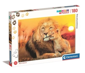 Puzzle 180 Super Kolor Unexpected hug - Clementoni