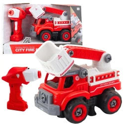 Wóz strażacki R/C do skręcania - Leantoys
