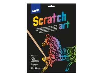 Wydrapywanka szablon A4 Koń + 2 kartki - MFP