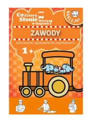 Co cztery słonie wiozą w wagonie.Kolorowanki