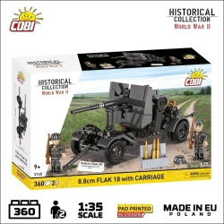 8.8 cm FLAK 18 z wózkiem transportowym - Cobi
