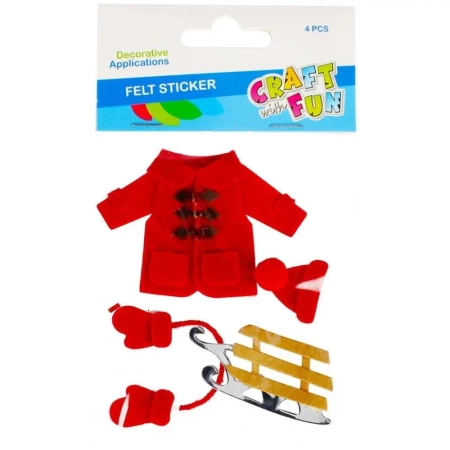 Ozdoba Dekoracyjna Filcowa Samoprzylepna Boże Narodzenie Zima Craft with Fun 480859