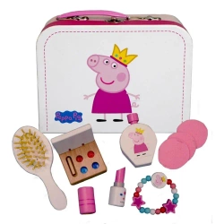 Drewniany zestaw piękności w walizce Świnka Peppa - Barbo Toys