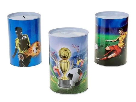 Skarbonka metalowa Piłka nożna MIX - ADAR