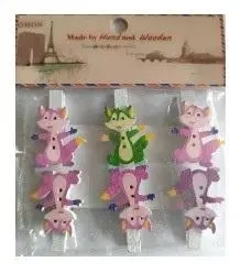 Klamerki ozdobne zwierzęce 6szt - Galeria Hobby