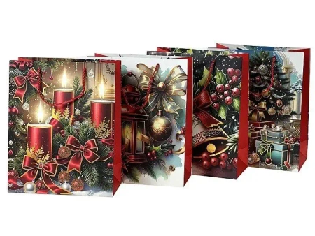Torebka prezentowa Boże Narodzenie 32x26x10cm MIX - ADAR
