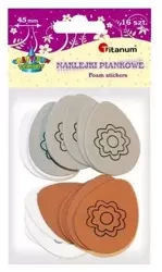 Naklejki piankowe Pisanki 37x45mm mix 16szt - Titanum
