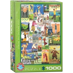 Puzzle 1000 elementów. Stare plakaty, golf