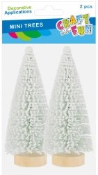 Ozdoba Dekoracyjna Choinka 15cm 2szt. Zielona Boże Narodzenie Craft with Fun 567247