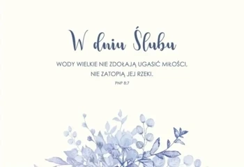 Kartka Składana Ślub - Wody wielkie nie ugaszą - Szaron