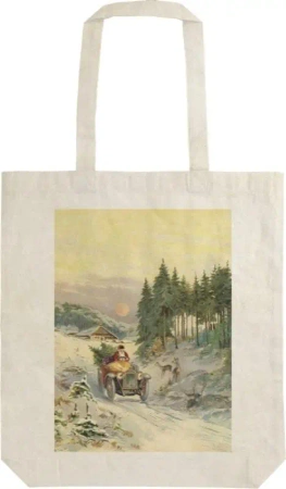 Torba bawełniana STBAG 68 Święta Mikołaj w aucie - Skona Ting