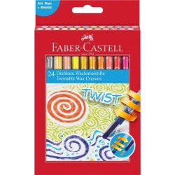 Kredki woskowe wykręcane 24szt - Faber Castell