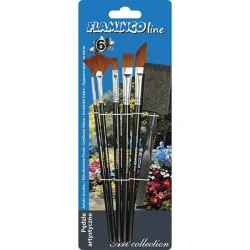 Pędzle artystyczne Flamingo 6 sztuk - Titanum