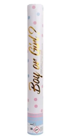 Armatka konfetti Gender Reveal Boy papier okrągły - Amscan